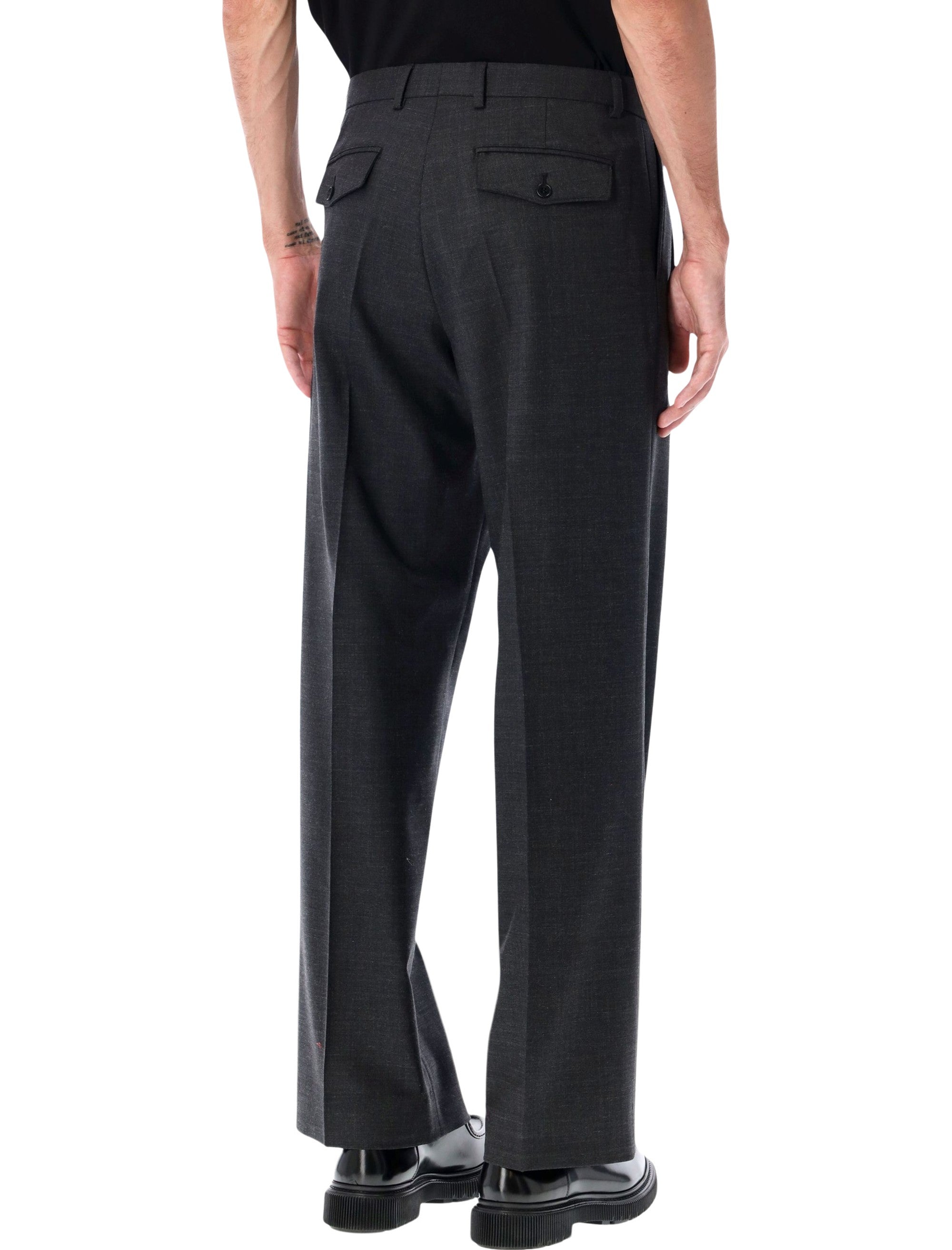 SUNFLOWER Wide-Leg Wool Twill Trousers in Size 48