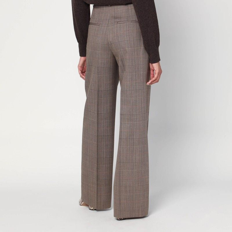 RÓHE Wide-Leg Trousers in Prince of Wales Check