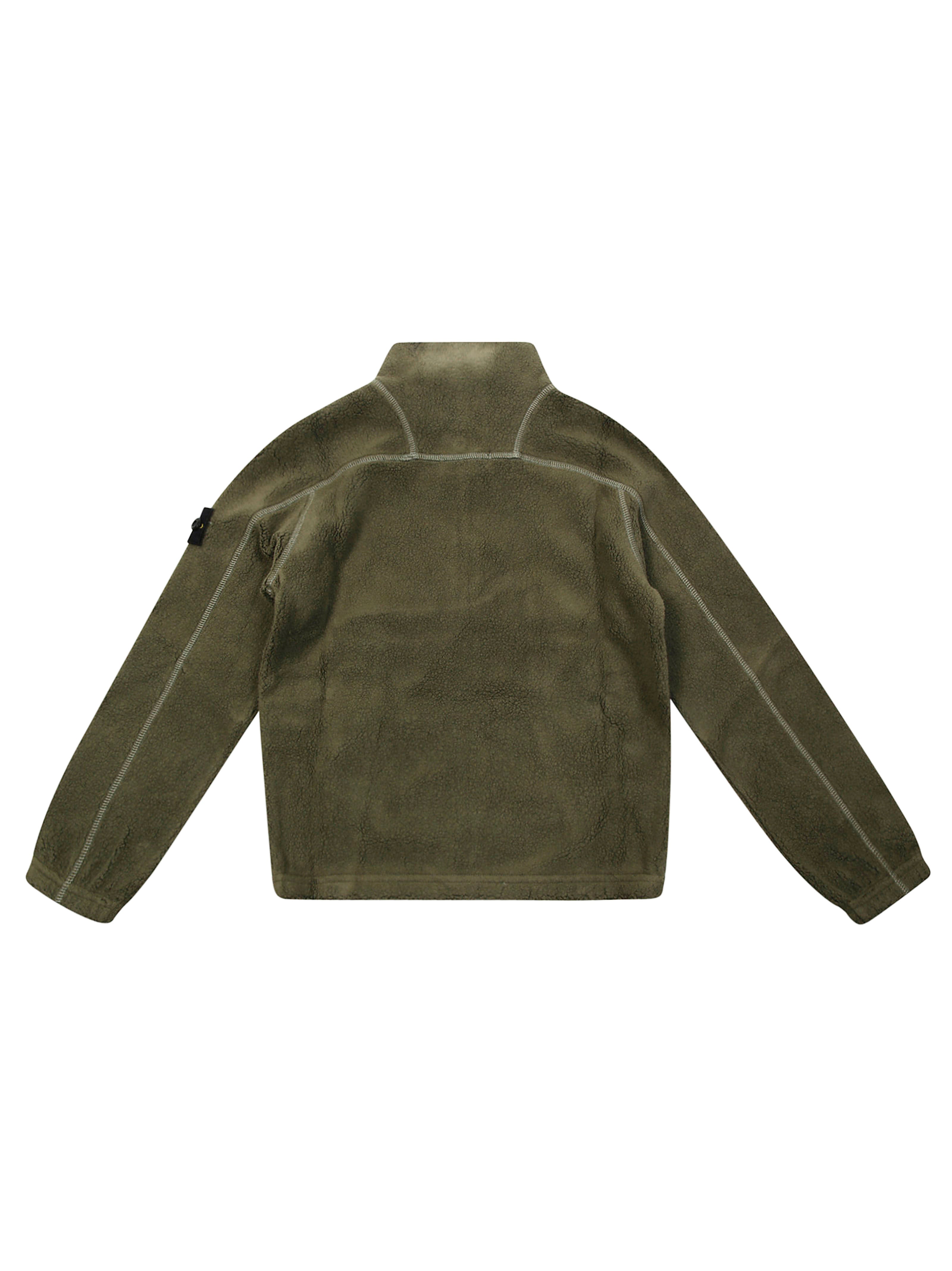 STONE ISLAND Mini Zip-Up Sweatshirt with Logo Badge