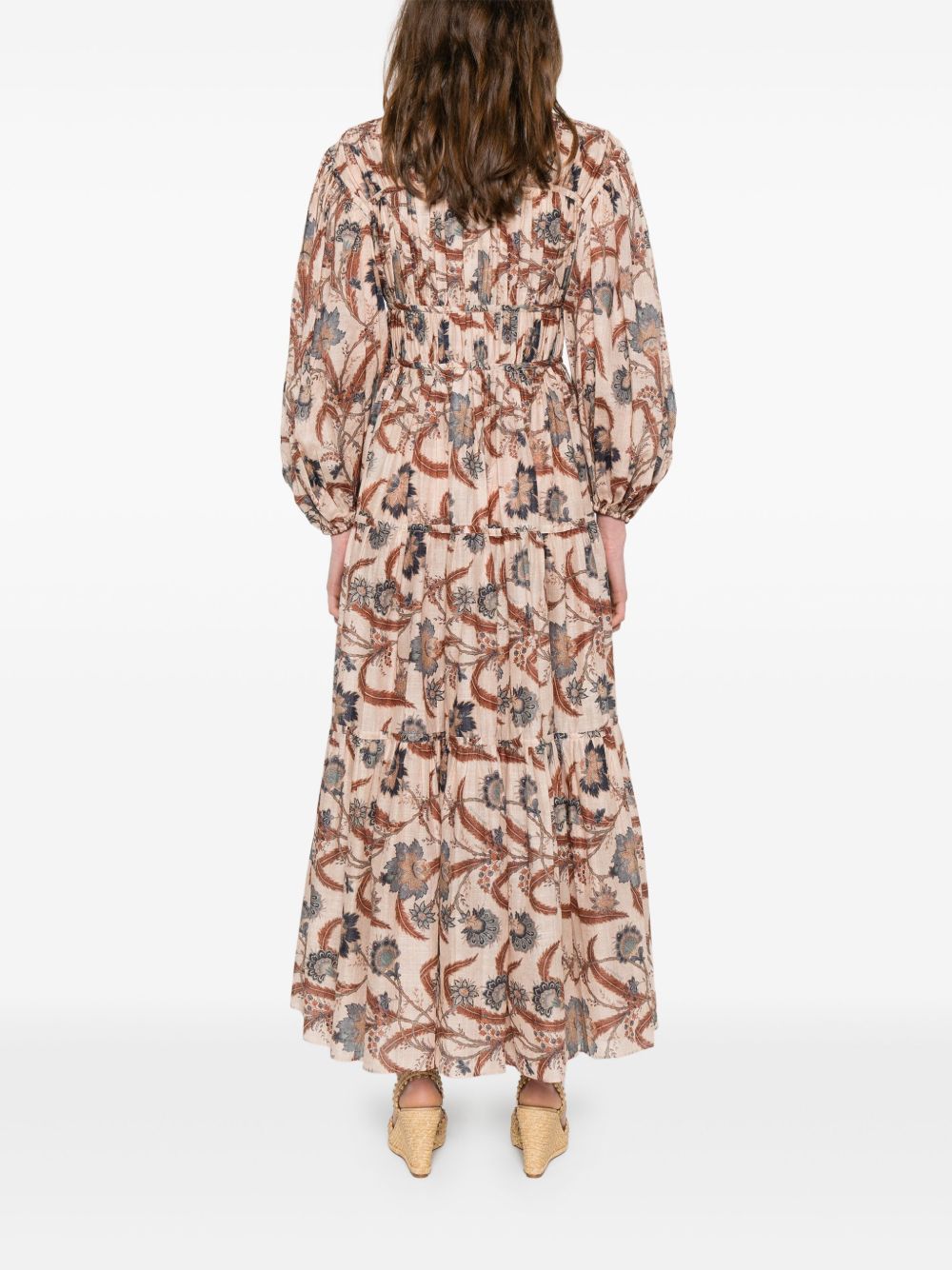 ZIMMERMANN Billowing Maxi Dress with Self-Tie Accents