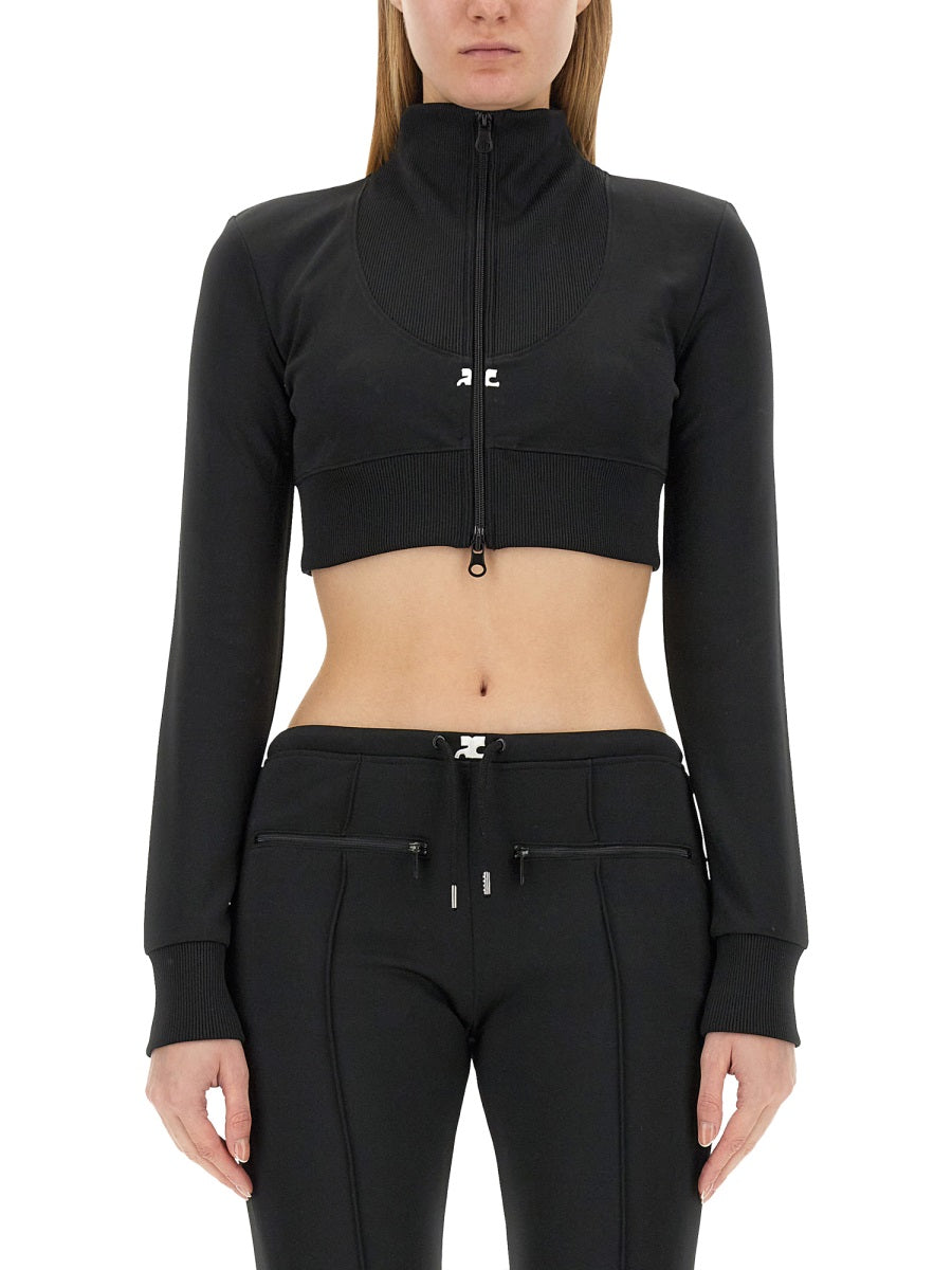 COURREGÈS Cropped Logo Jacket for Women