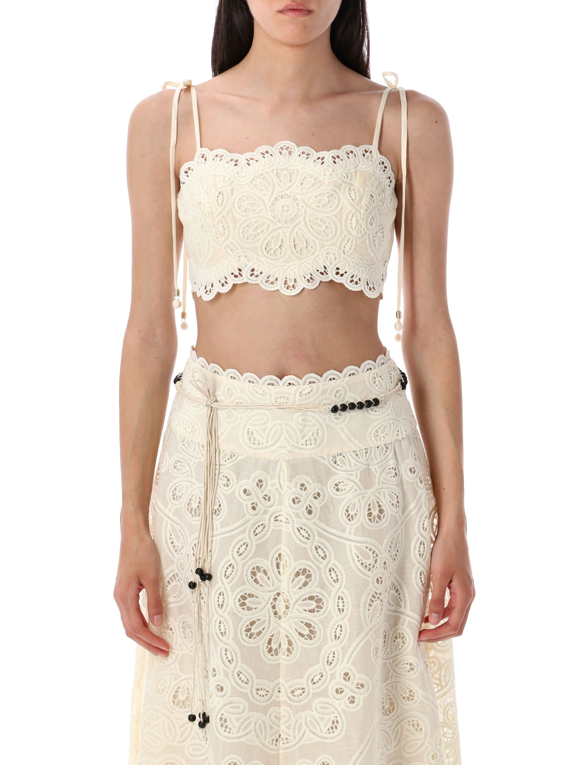 ZIMMERMANN Embroidered Bodice Mini Top for Women