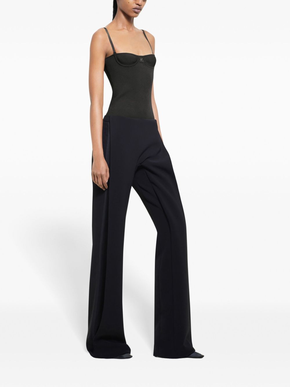 COURREGÈS Illusion Trousers - Mid Rise, Straight Leg