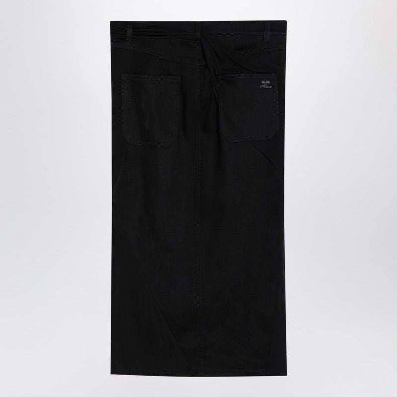 COURREGÈS Draped Midi Skirt for Women