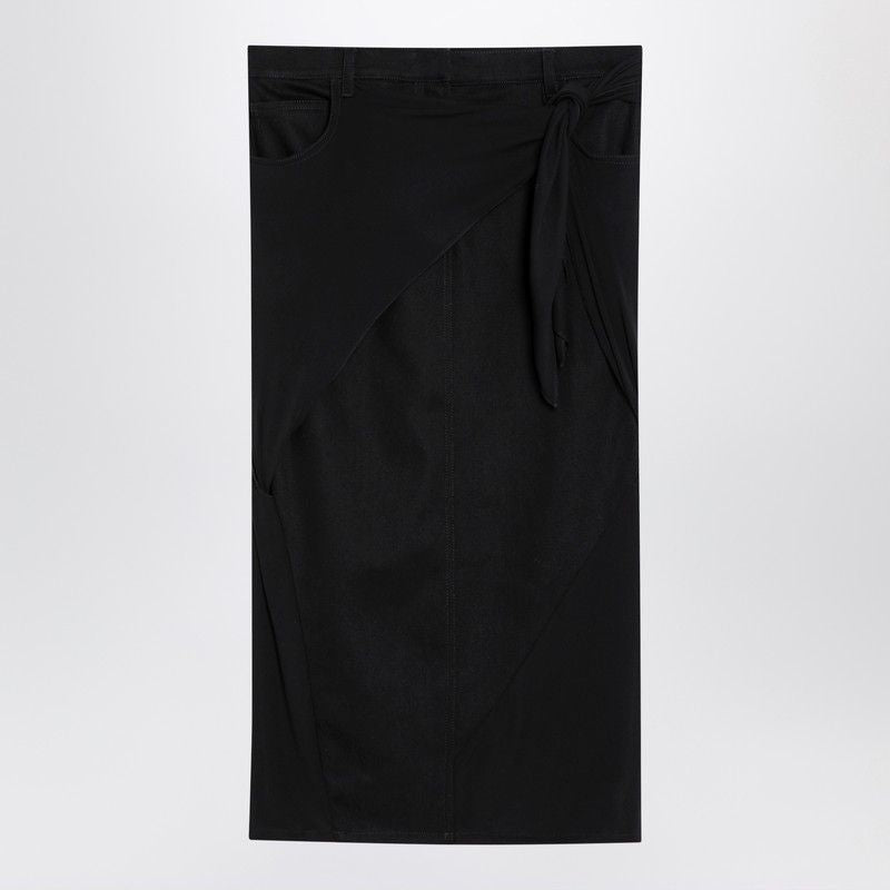 COURREGÈS Draped Midi Skirt for Women