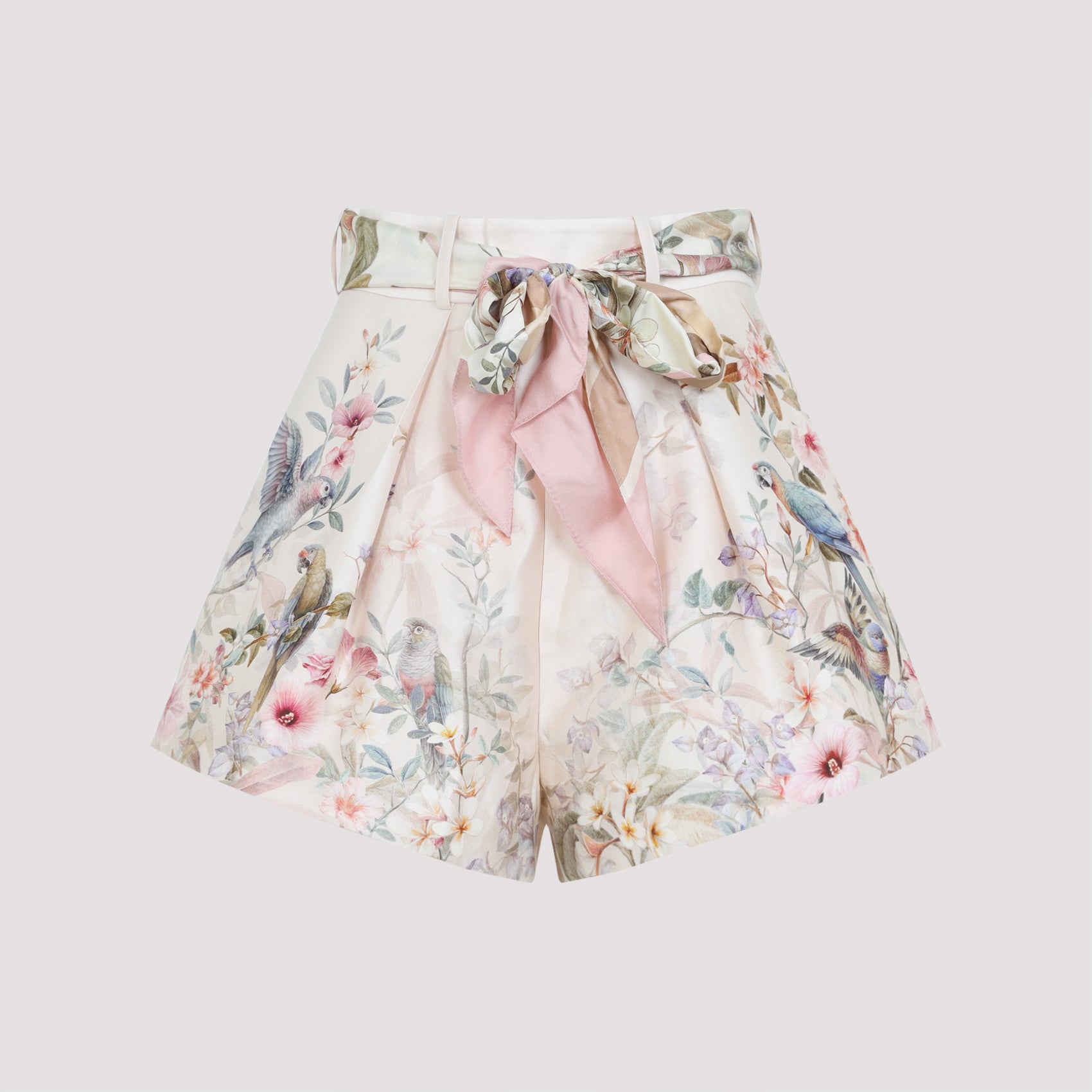 ZIMMERMANN Silk Rebellion Tuck Mini Shorts
