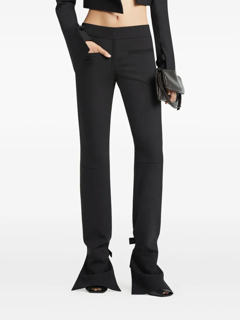COURREGÈS Bootcut Trousers with Adjustable Ankle Band