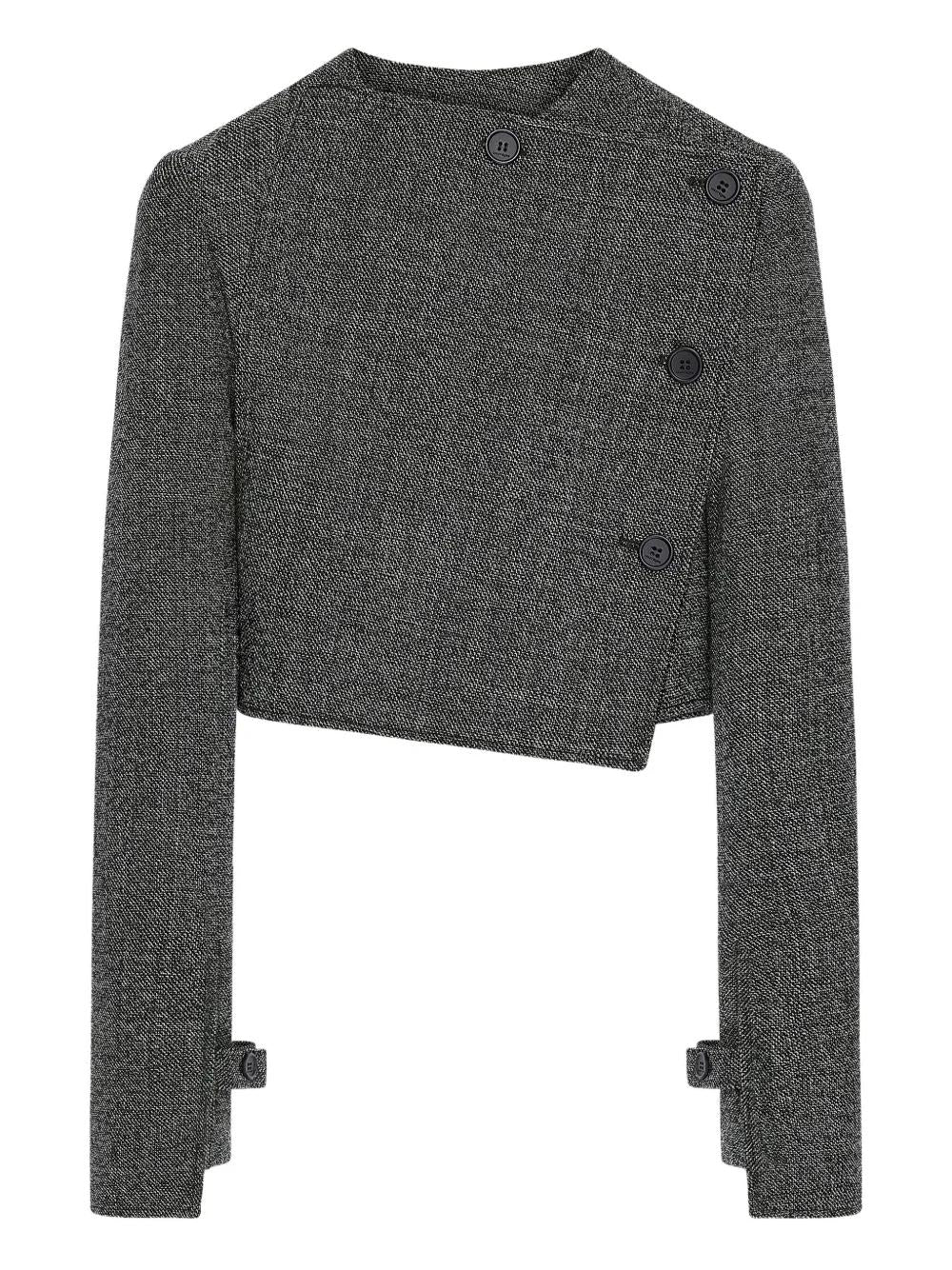 COURREGÈS Asymmetrically Buttoned Mini Jacket