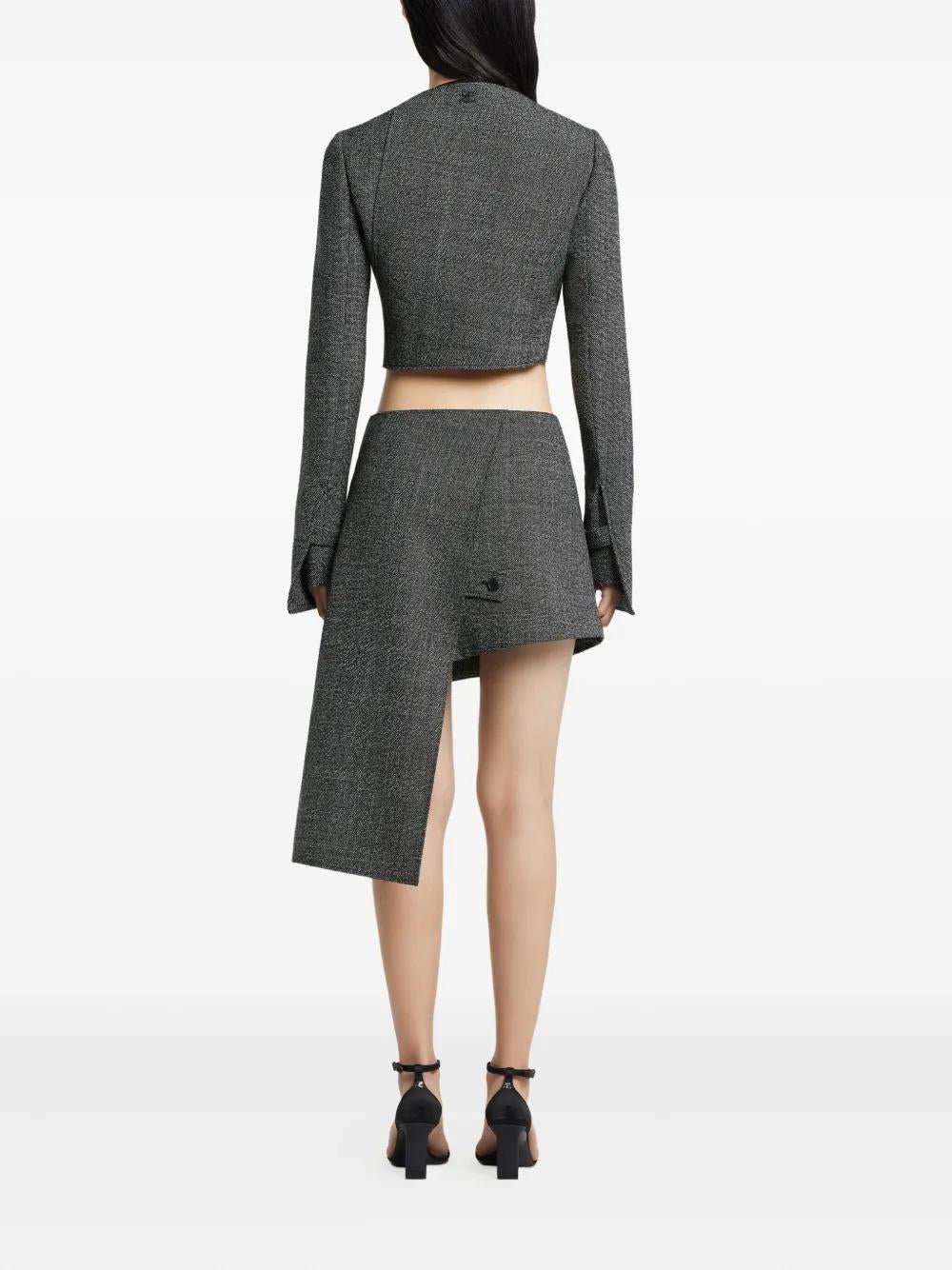 COURREGÈS Asymmetrically Buttoned Mini Jacket