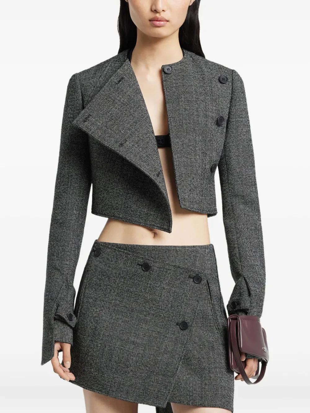 COURREGÈS Asymmetrically Buttoned Mini Jacket