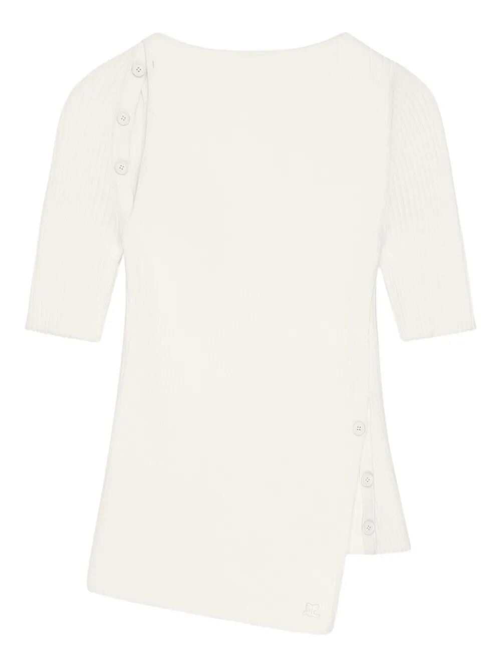 COURREGÈS Oblique Buttoned Top for Women - FW25 Collection