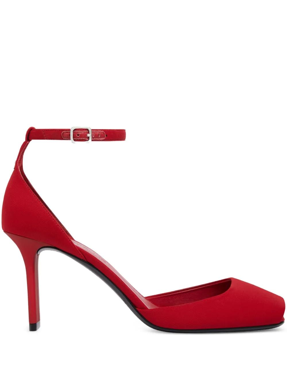COURREGÈS Peep-Toe Ankle-Strap Pumps