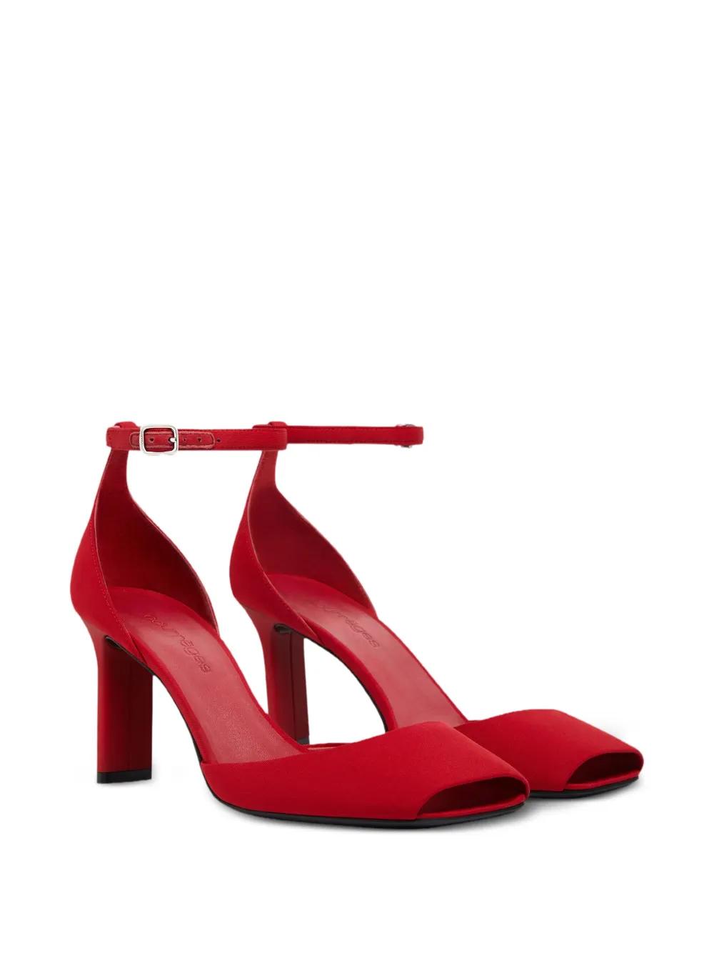 COURREGÈS Peep-Toe Ankle-Strap Pumps