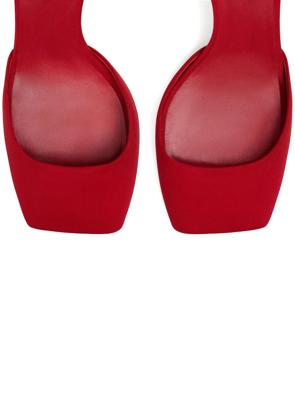 COURREGÈS Peep-Toe Ankle-Strap Pumps