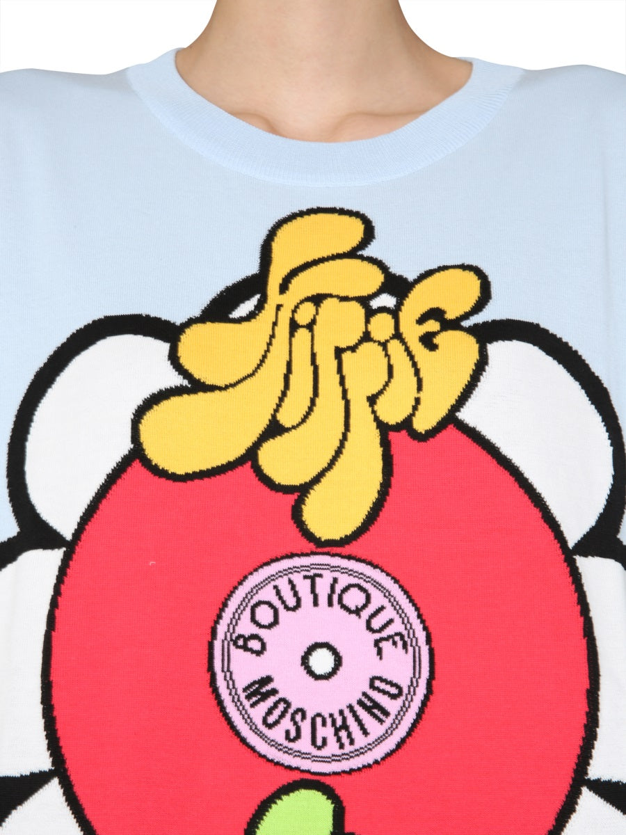 BOUTIQUE MOSCHINO Round Neck T-Shirt for Women