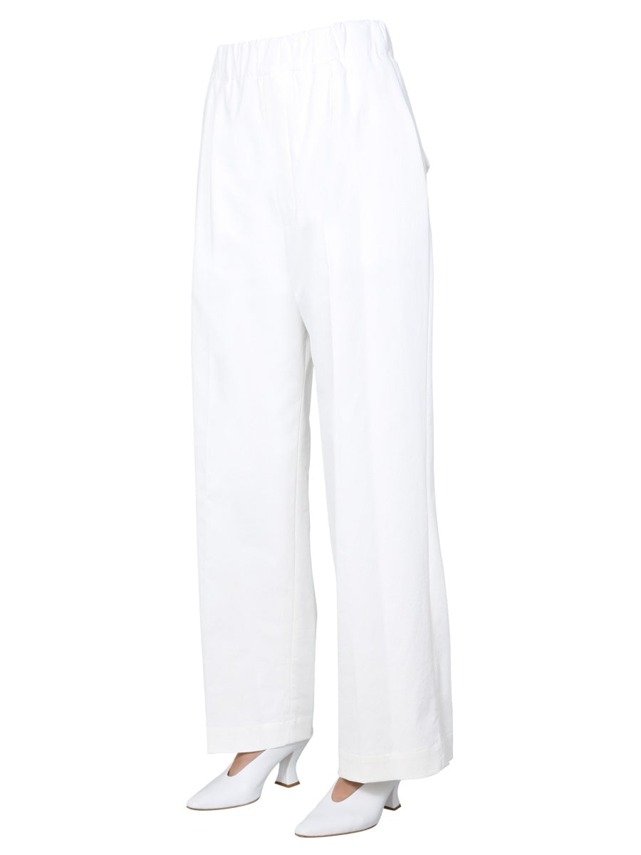 JEJIA Wide Trousers with Elasticated Waist for Women