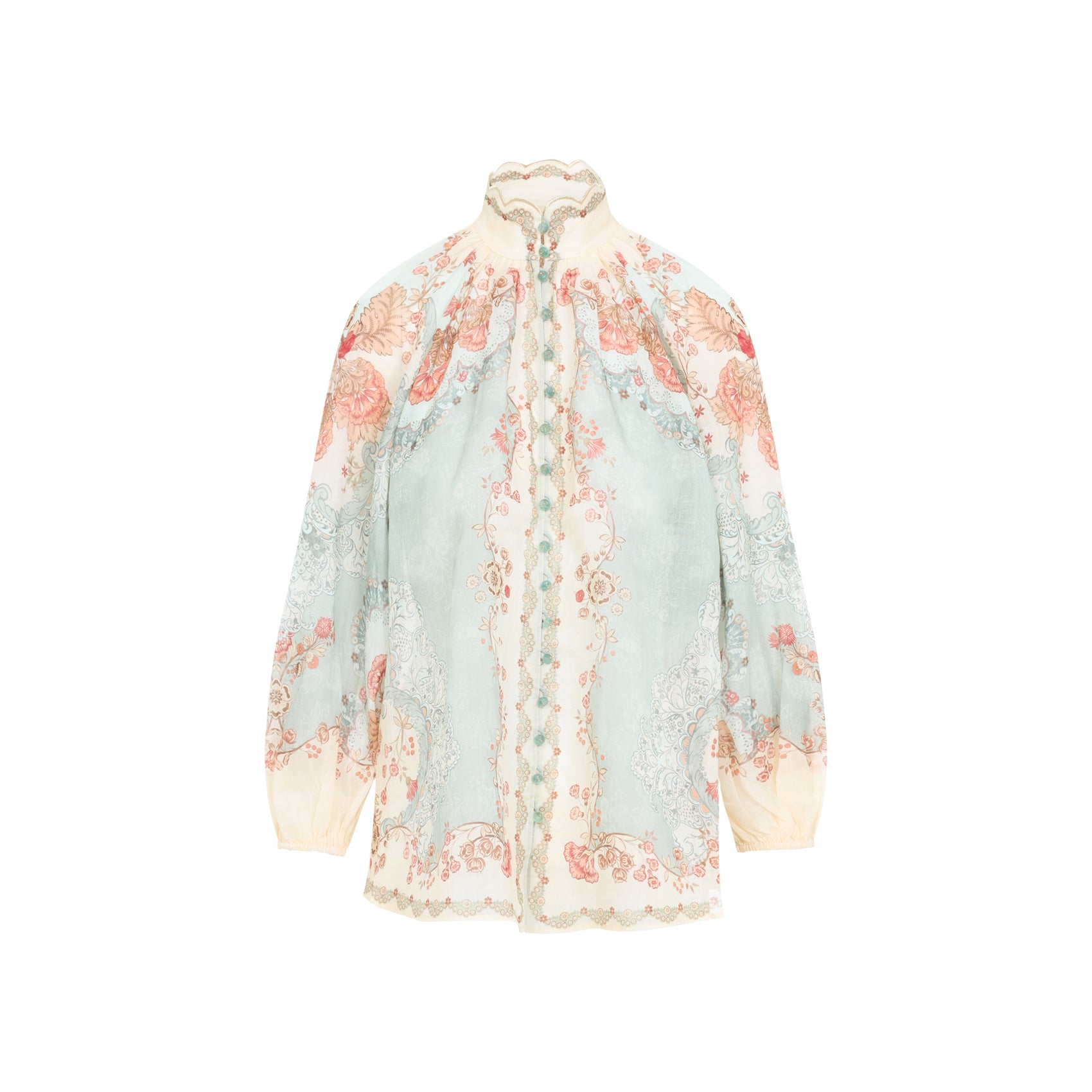 ZIMMERMANN Daylight Floral Ramie Blouse