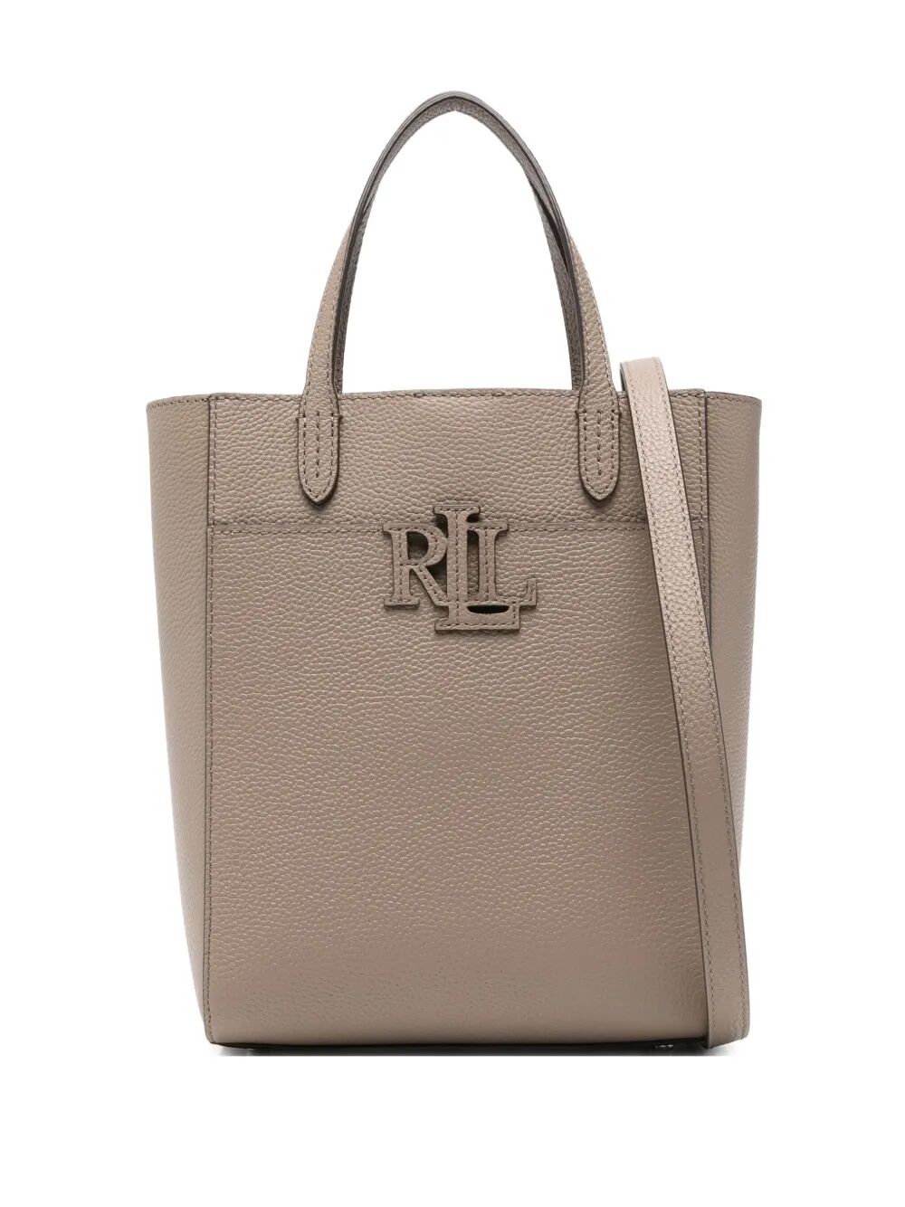 LAUREN RALPH LAUREN Mini Pebbled Leather Tote Handbag