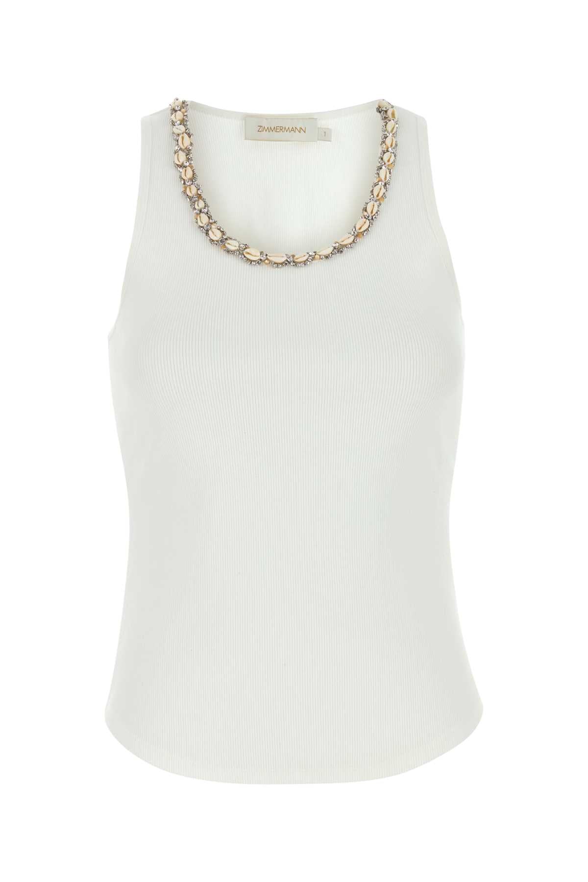 ZIMMERMANN Embellished Tank Top with Scoop Neck