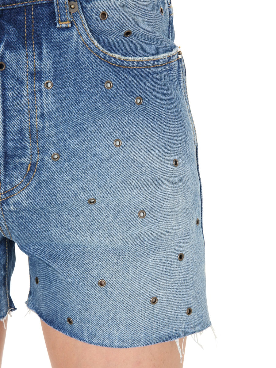 SAINT LAURENT Denim Bermuda Shorts
