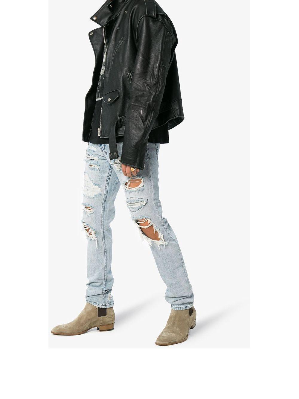 SAINT LAURENT Wyatt 30 Suede Ankle Boot