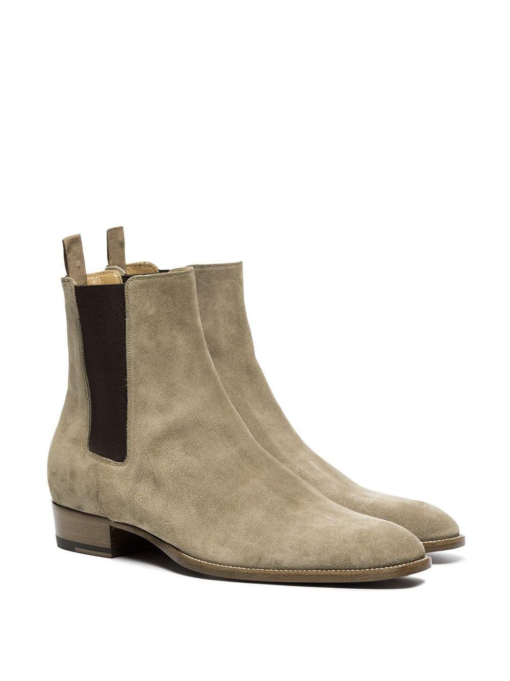 SAINT LAURENT Wyatt 30 Suede Ankle Boot