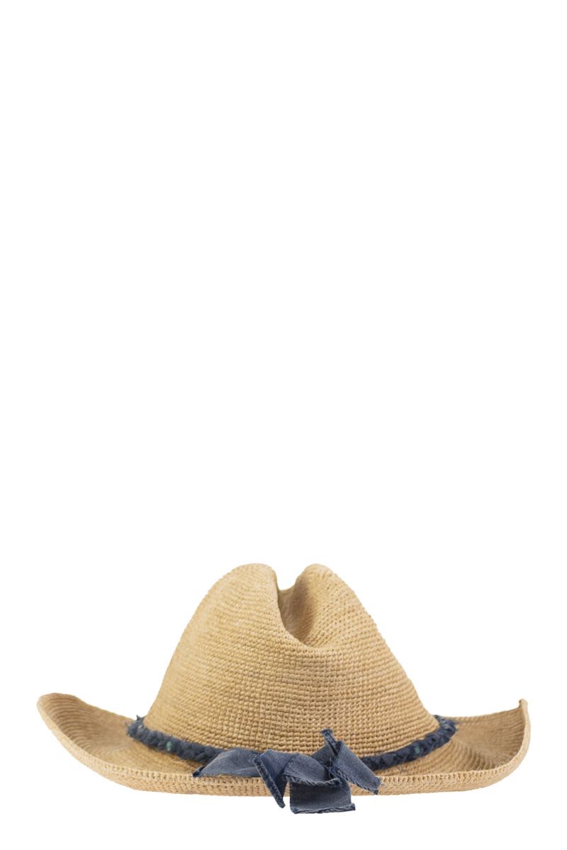 POLO RALPH LAUREN Raffia Hat with Decorative Band