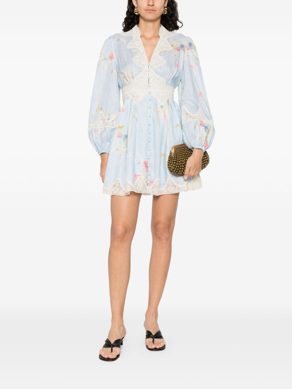 ZIMMERMANN Lucky Linen Mini Dress