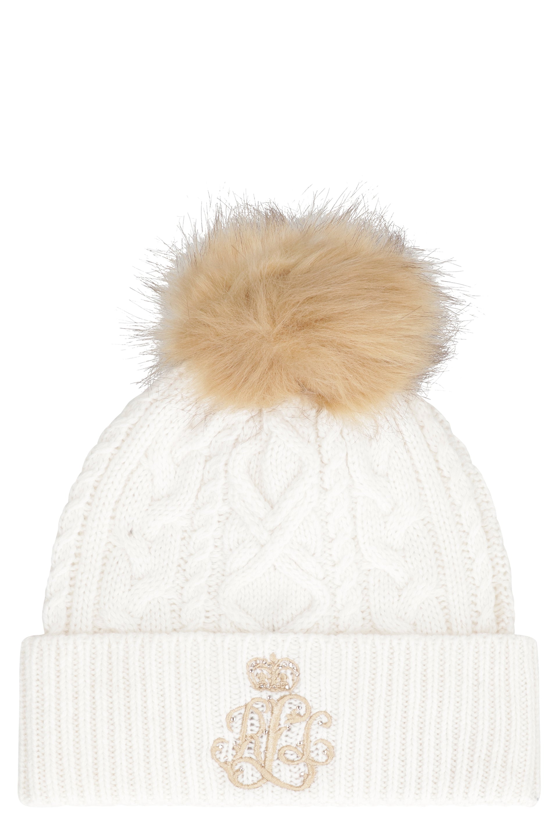 LAUREN RALPH LAUREN Knit Beanie with Soft Pom-Pom for Women