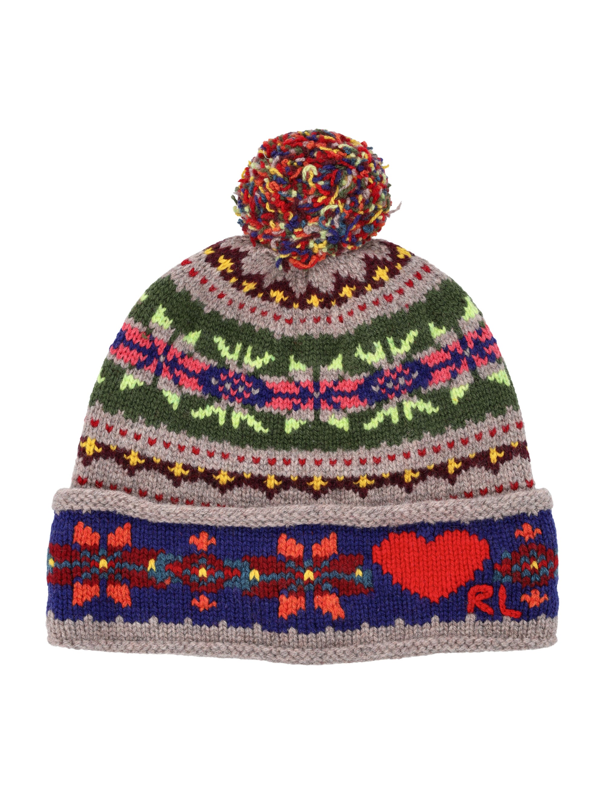 POLO RALPH LAUREN Fair Isle Patterned Knit Hat for Women