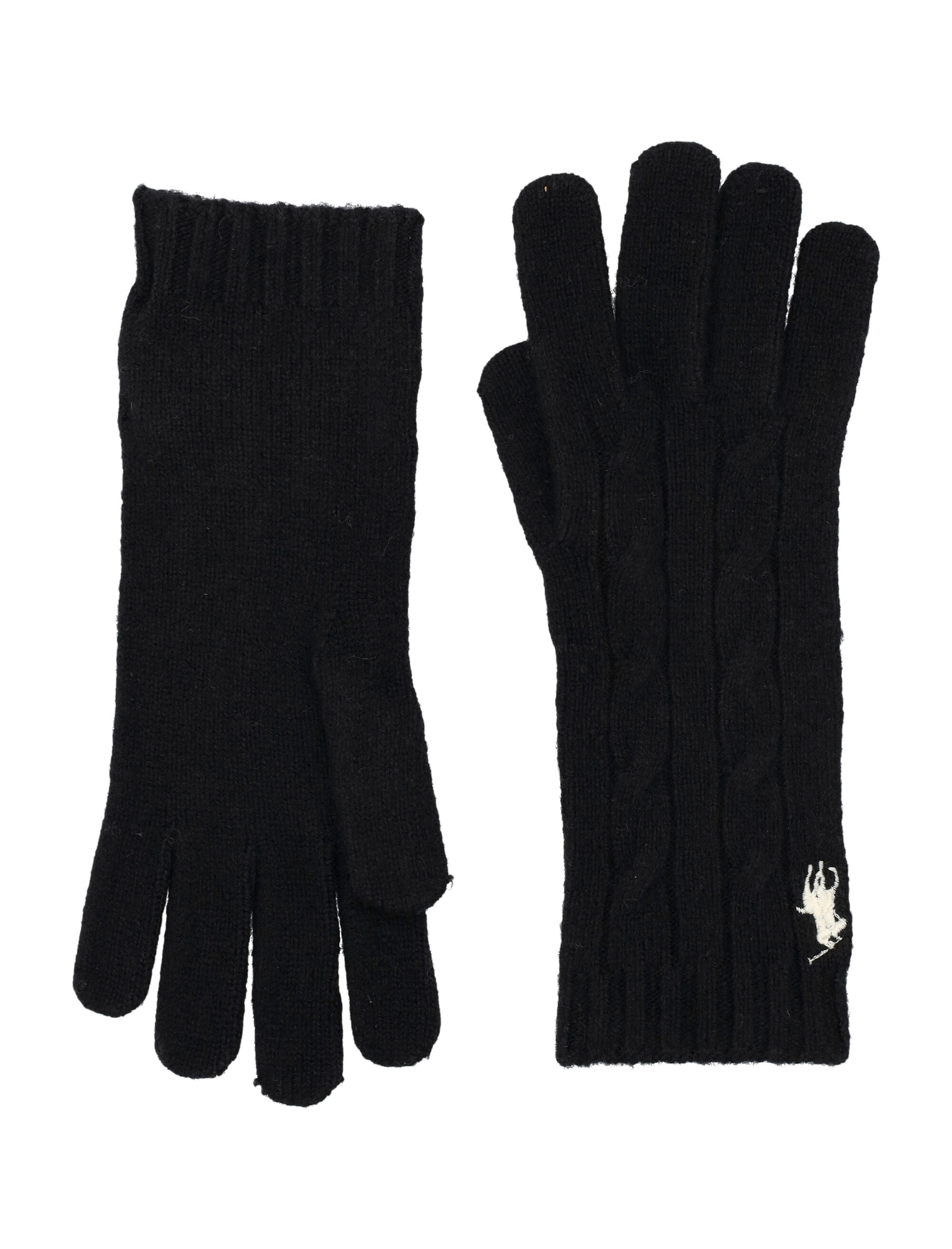 POLO RALPH LAUREN Cable-Knit Wool and Cashmere Gloves for Women