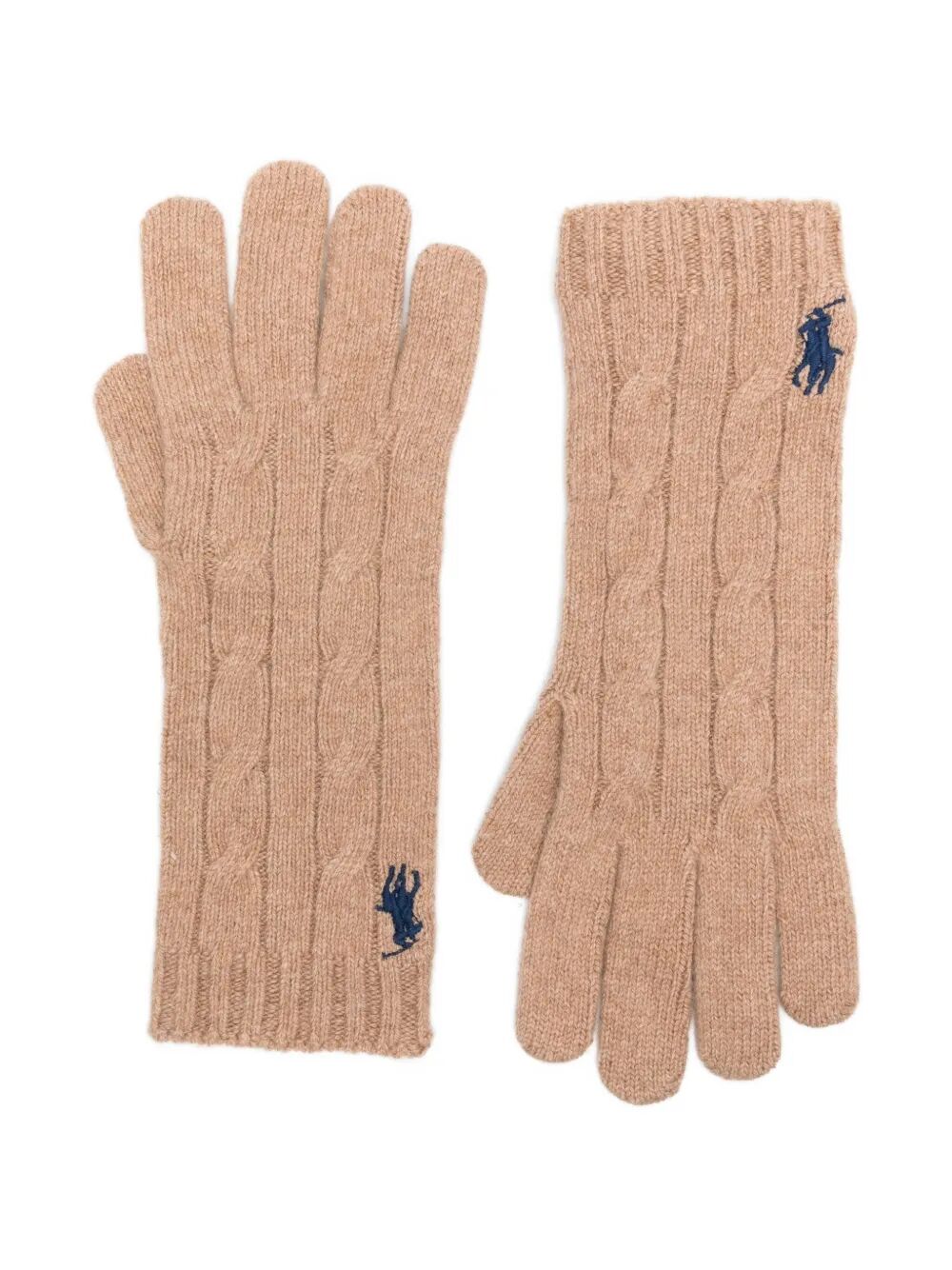 POLO RALPH LAUREN Cable-Knit Wool and Cashmere Gloves for Women
