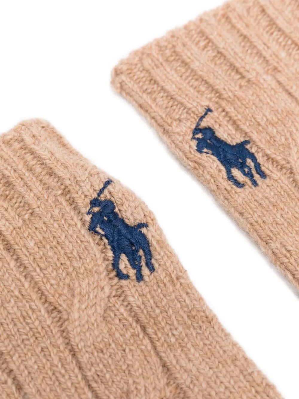 POLO RALPH LAUREN Cable-Knit Wool and Cashmere Gloves for Women