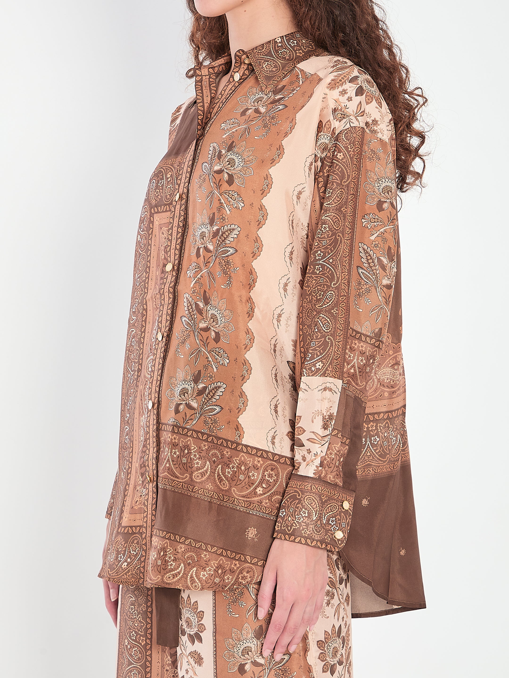 ZIMMERMANN Lucky Printed Silk Shirt
