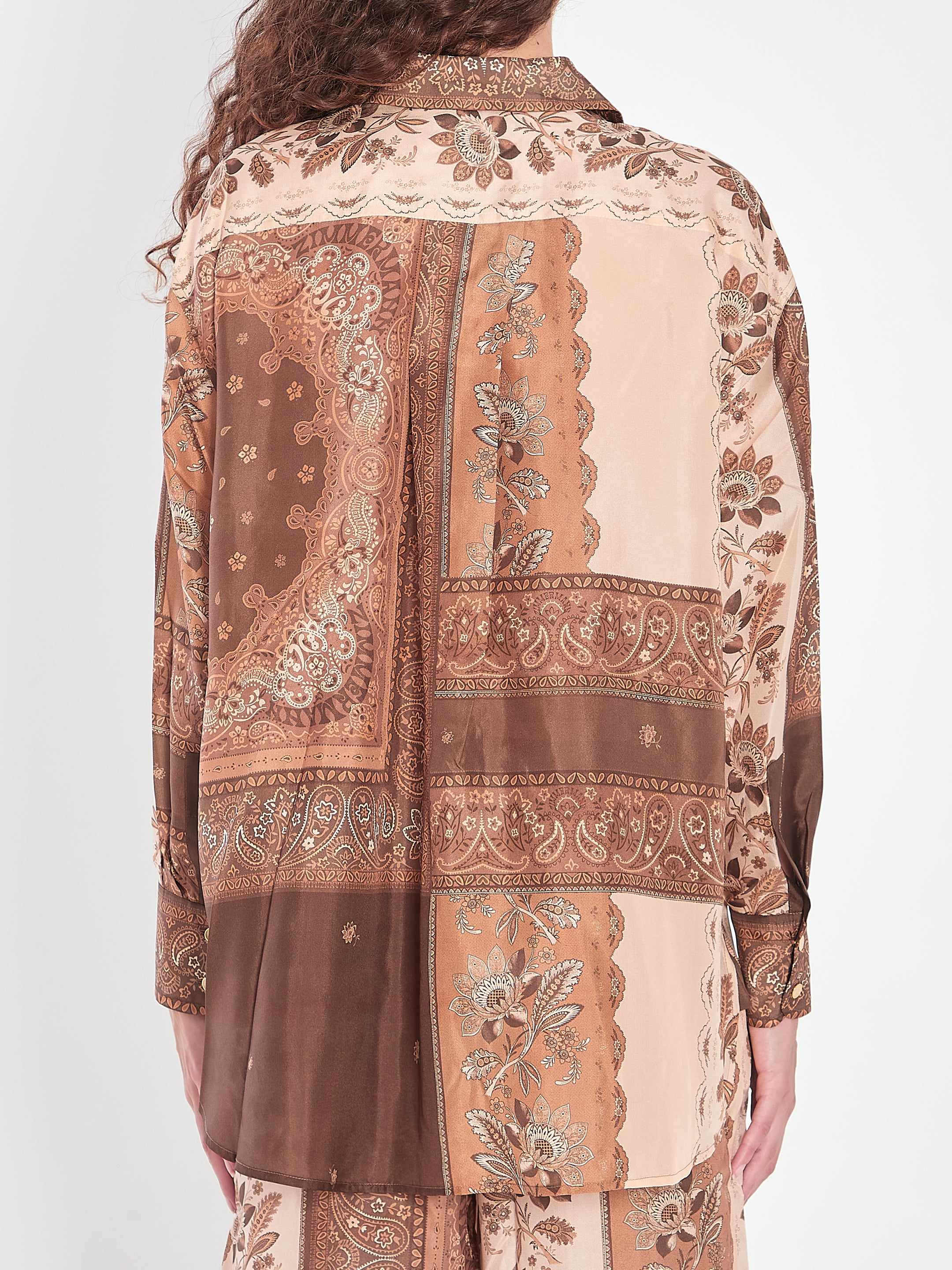 ZIMMERMANN Lucky Printed Silk Shirt