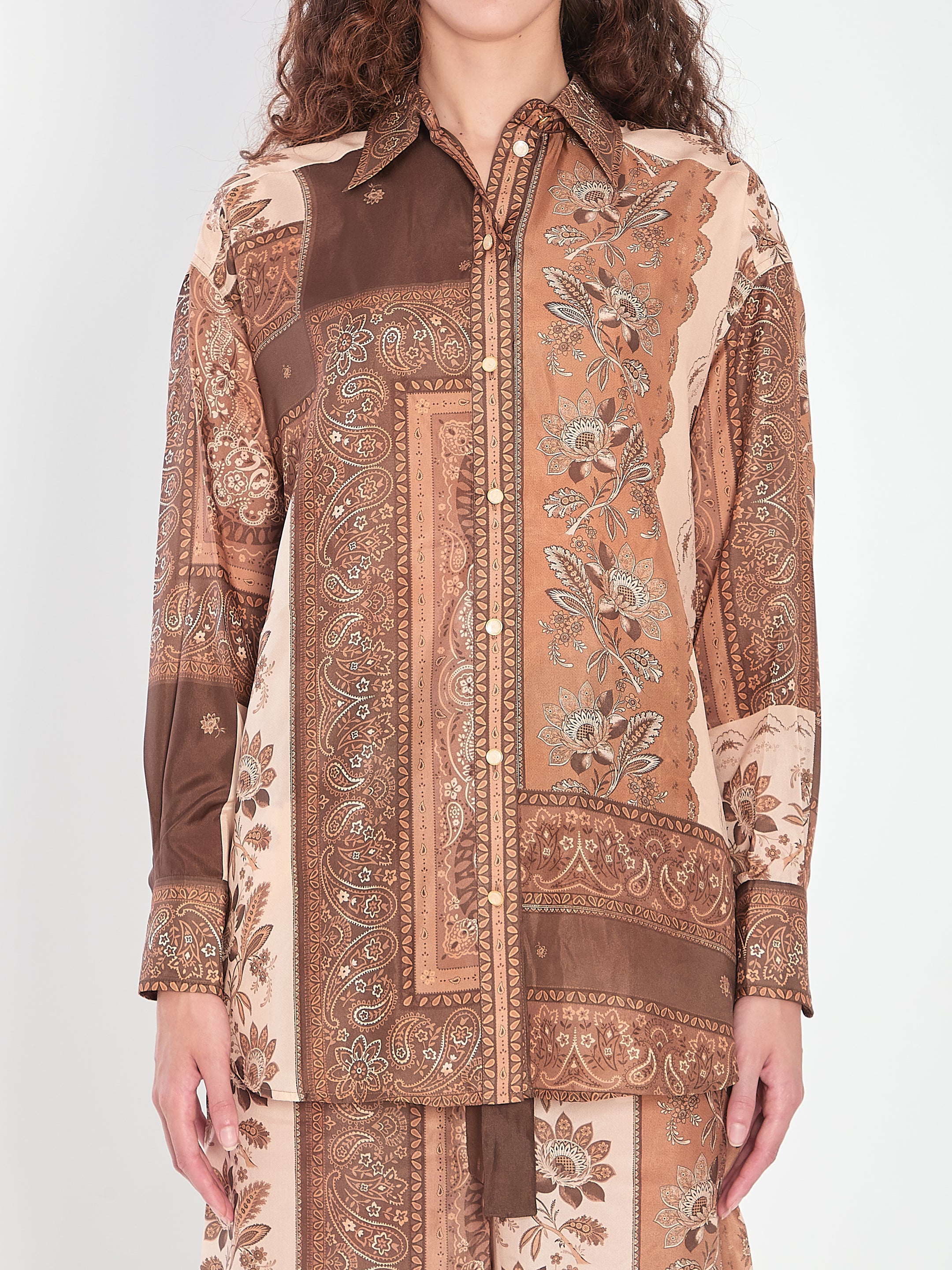 ZIMMERMANN Lucky Printed Silk Shirt
