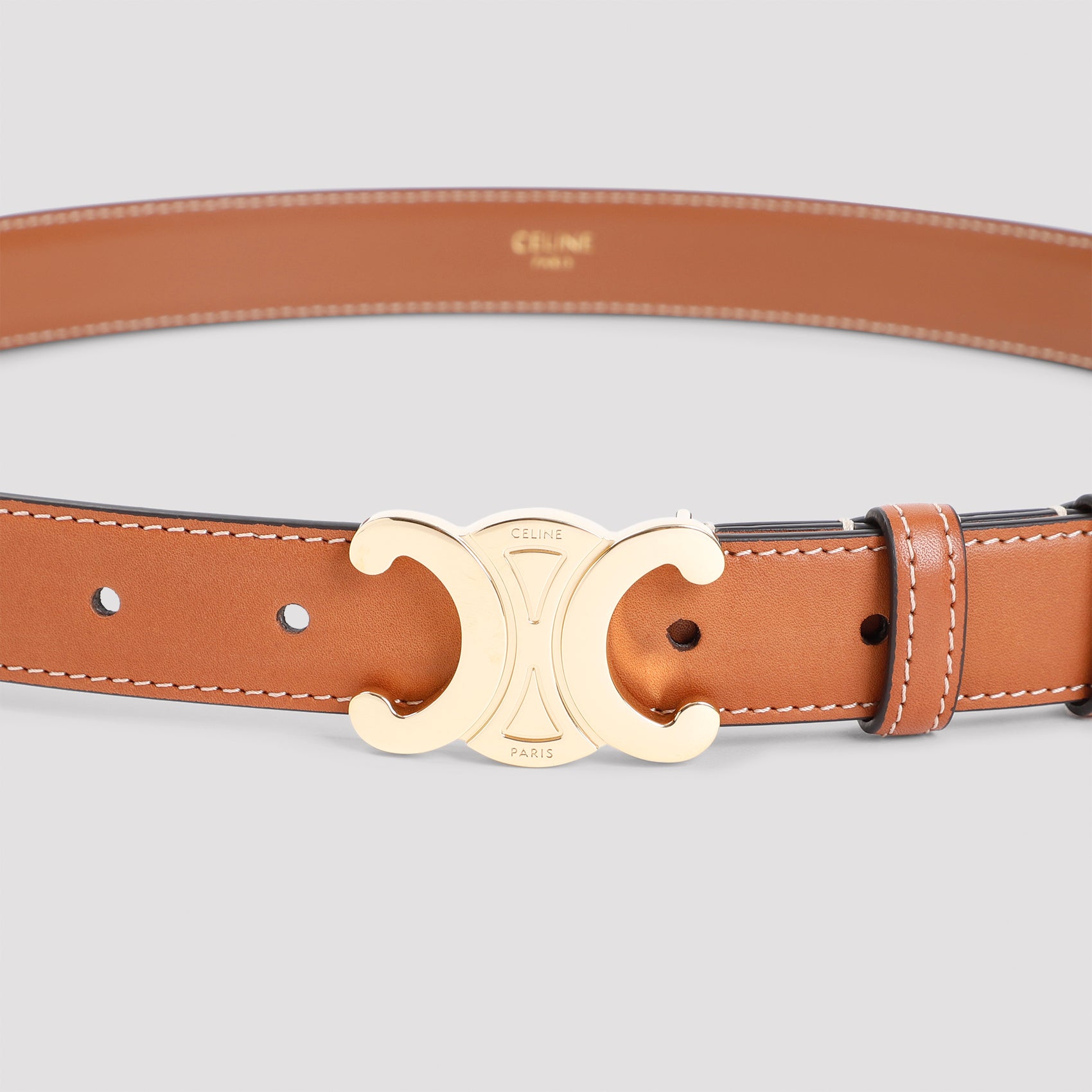 CELINE Triomphe Leather Belt 2.5cm