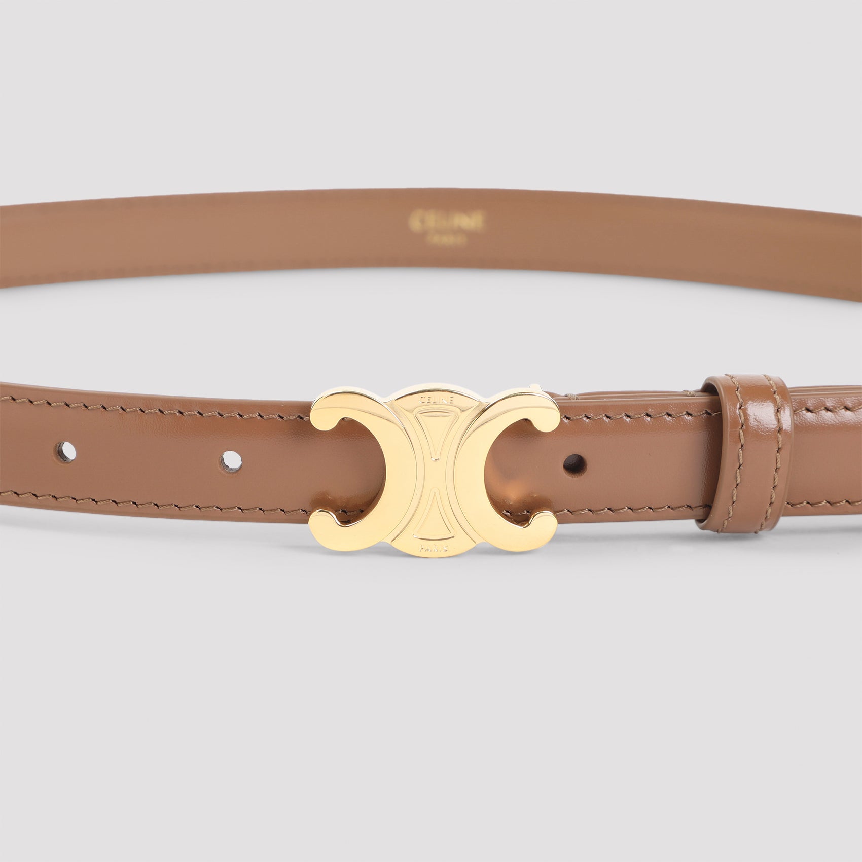 CELINE Triomphe Leather Belt