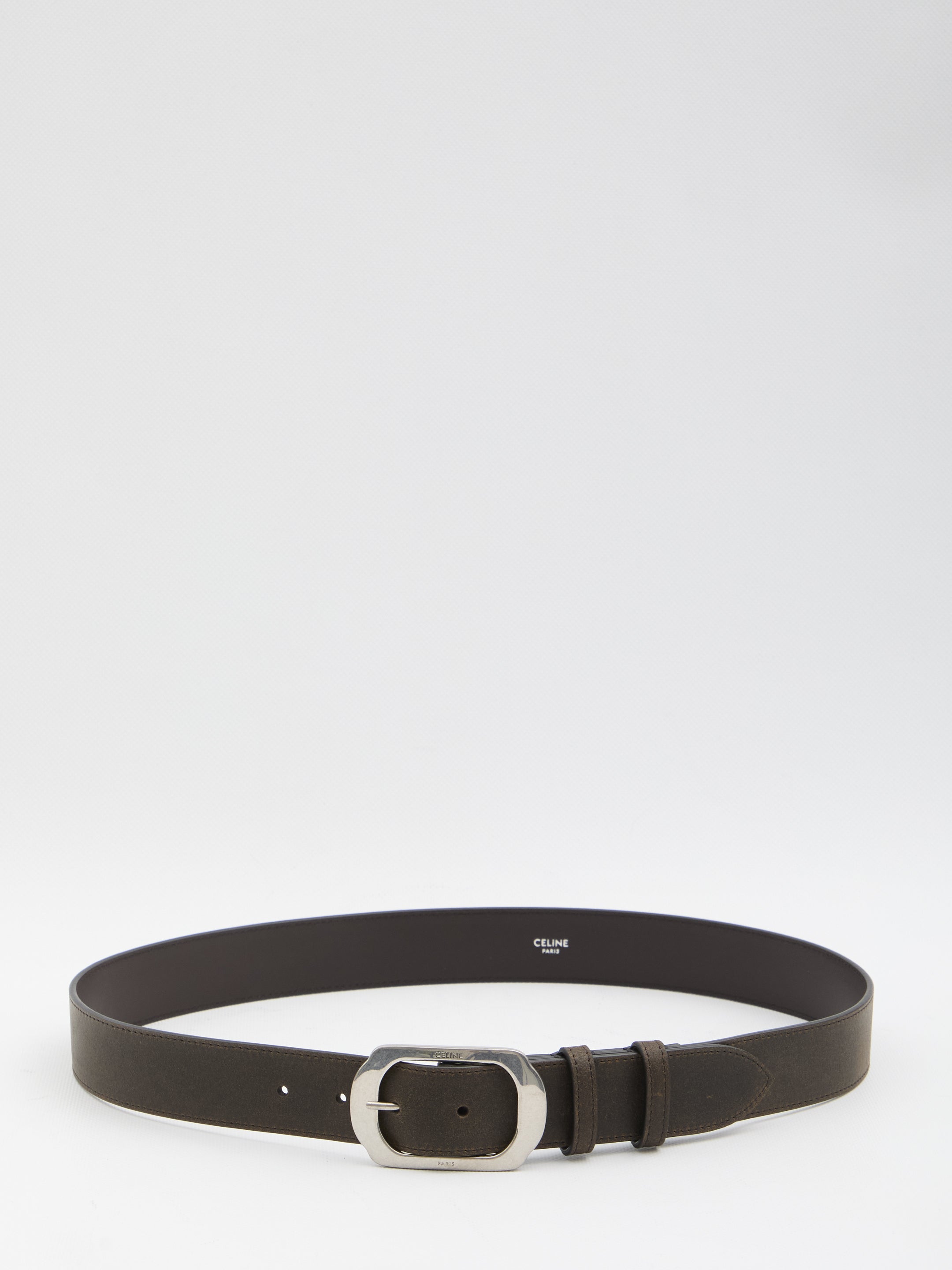 CELINE Leather Belt - 3.5 cm Adjustable Design