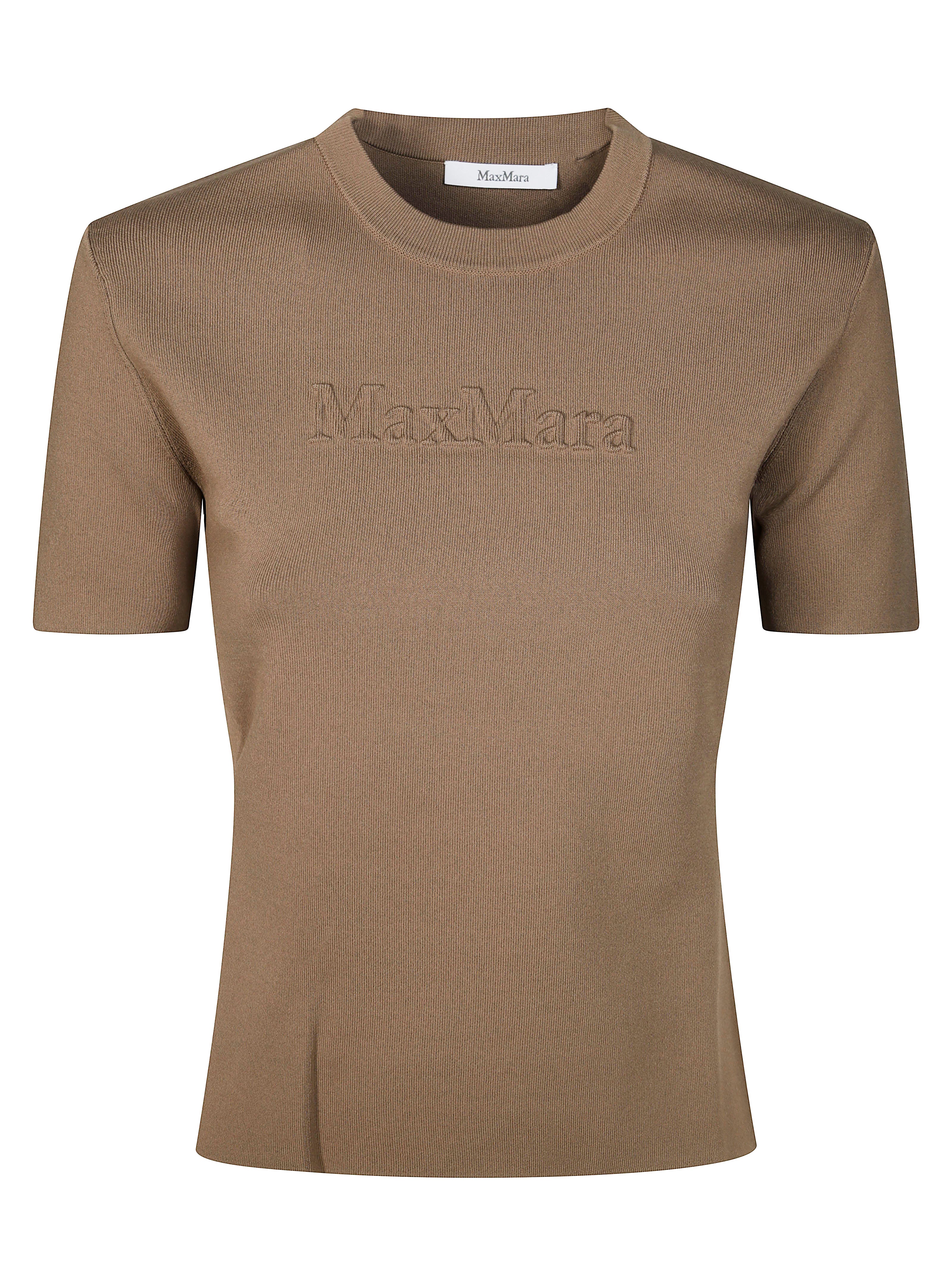 MAX MARA PURE Pure Adelio Logo Viscose Short Sleeve T-Shirt