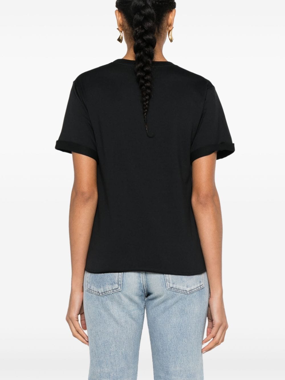 SAINT LAURENT Lightweight Cotton Crew Neck T-Shirt for Women