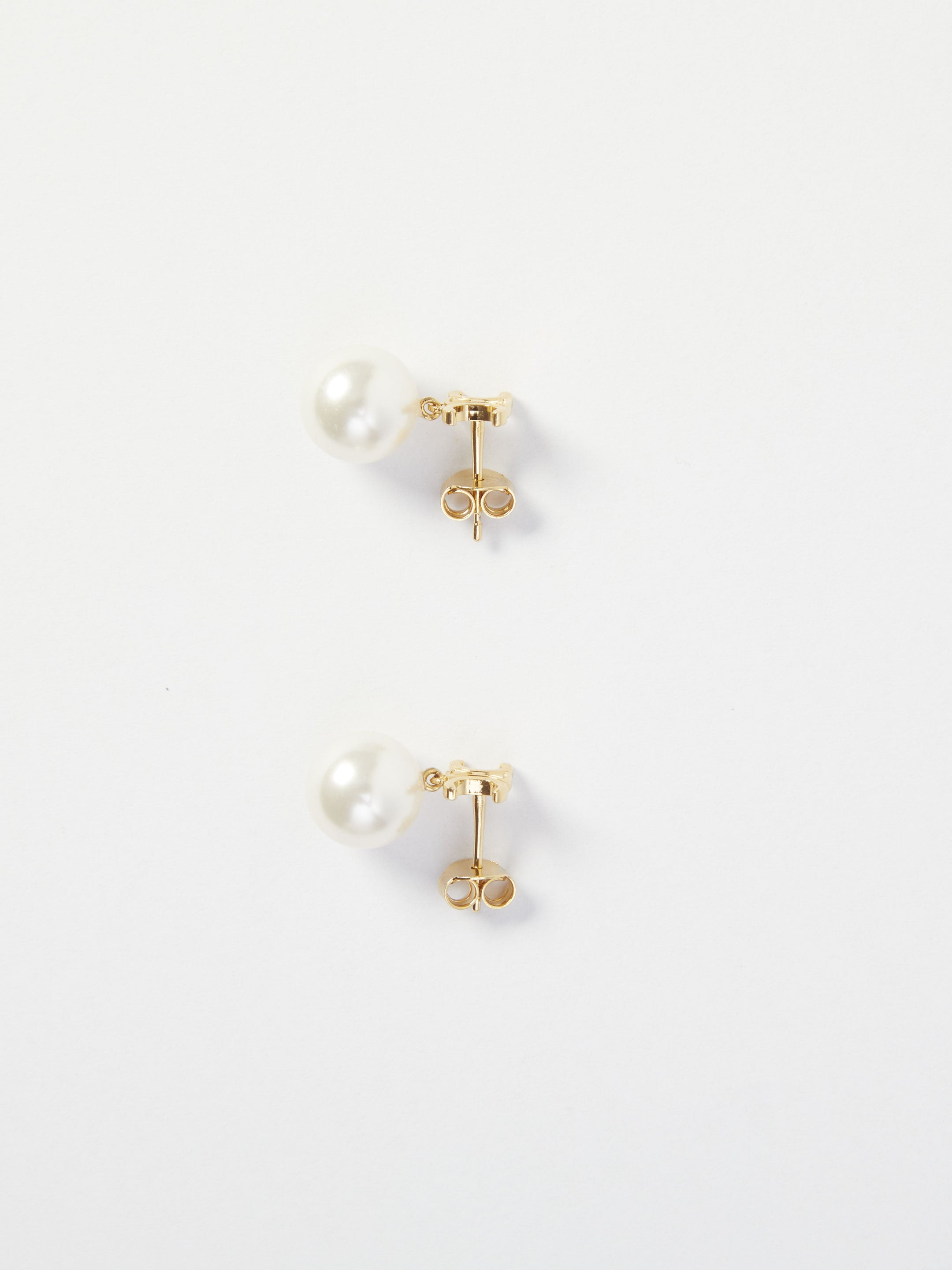CELINE Elegant Pearl Brass Earrings