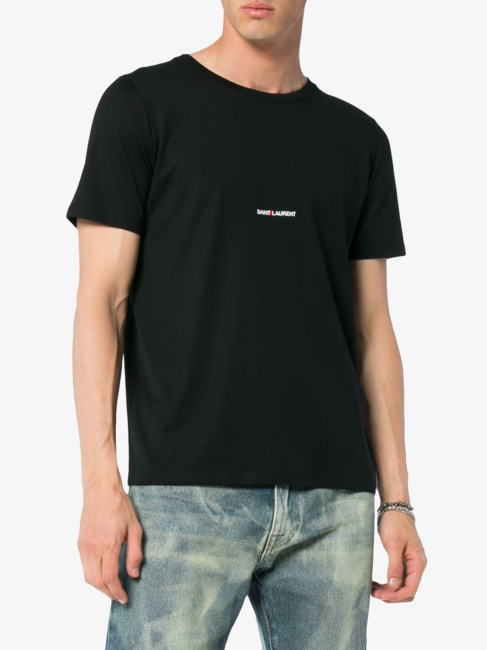 SAINT LAURENT Classic Logo Print T-Shirt - Size L