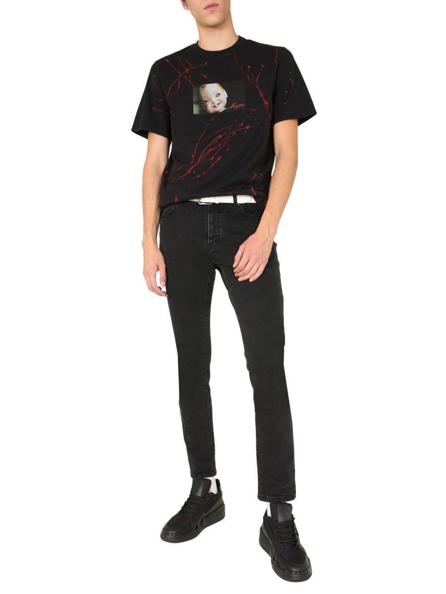 MSGM Classic Crew Neck T-Shirt for Men