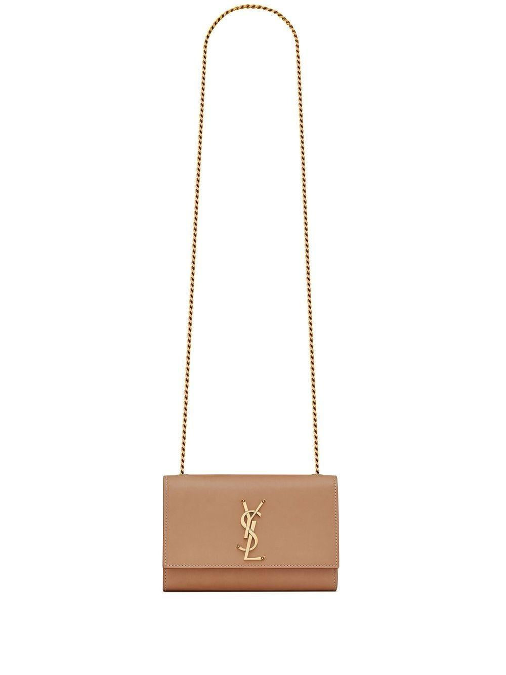 SAINT LAURENT Mini Logo Plaque Shoulder Handbag