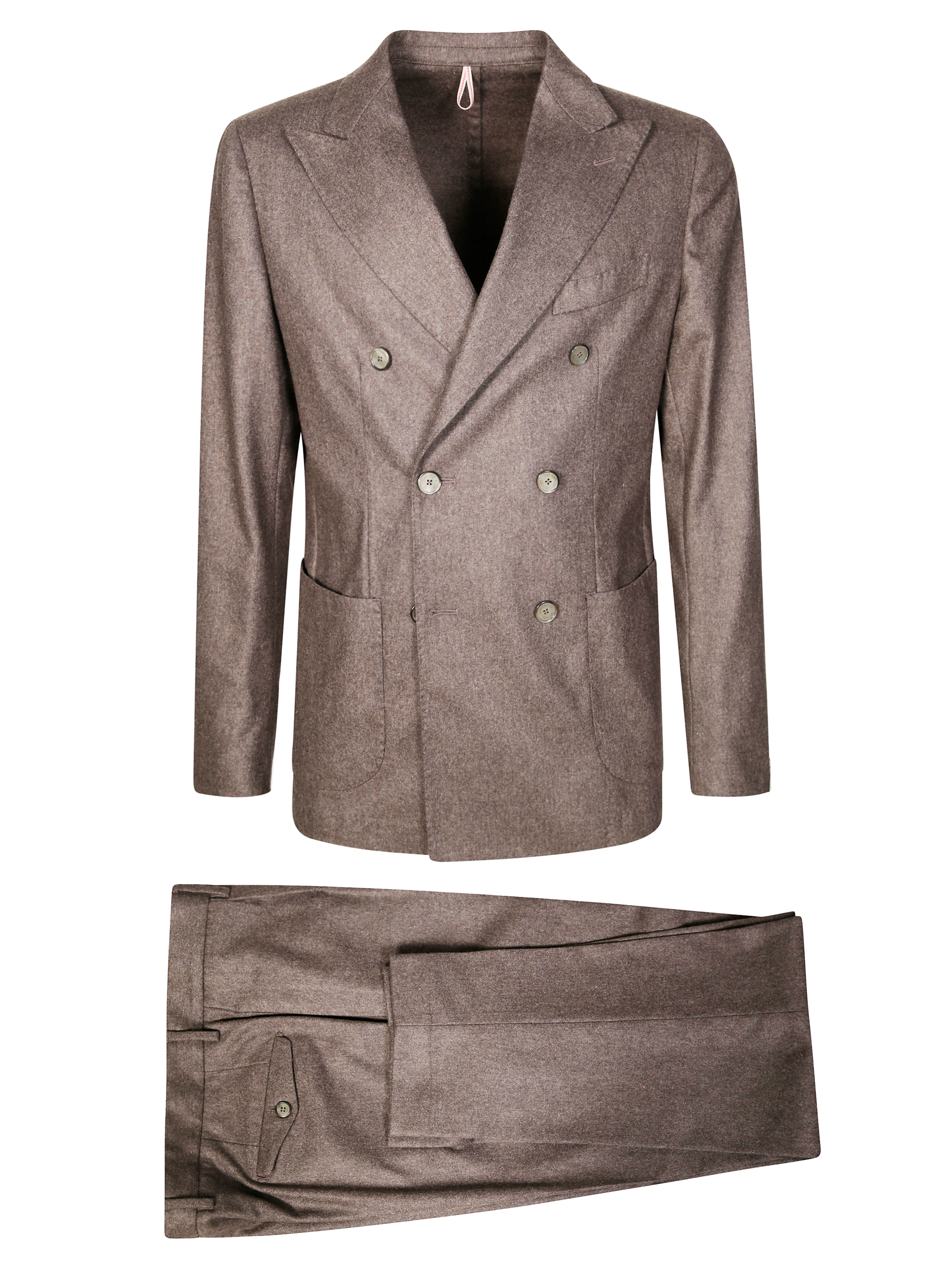 SANTANIELLO Double-Breasted Wool Blend Suit for Women