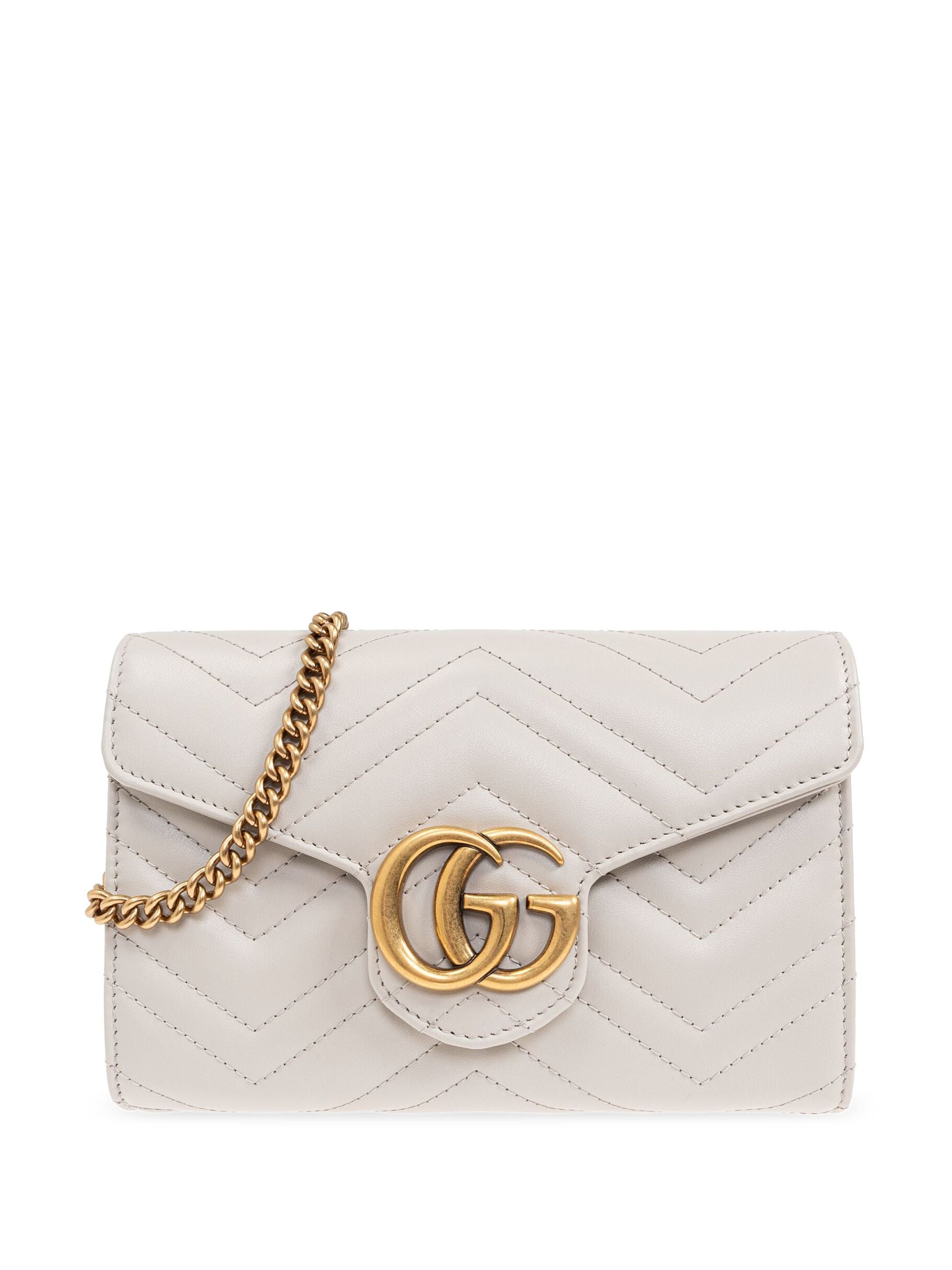 GUCCI Mini GG Marmont Handbag - Leather Design (20 cm x 13 cm x 6 cm)