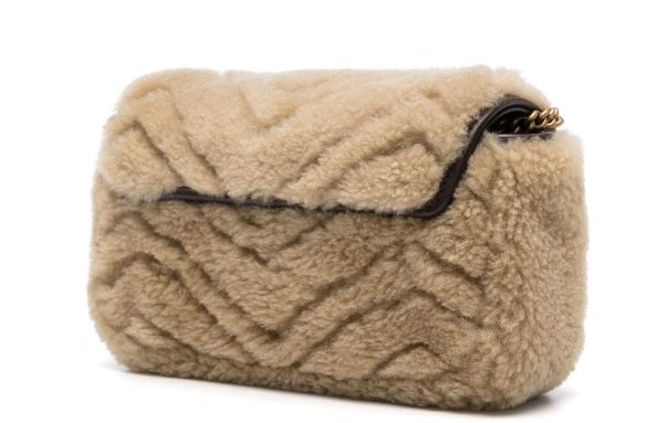 GUCCI Mini Lamb Shearling Handbag