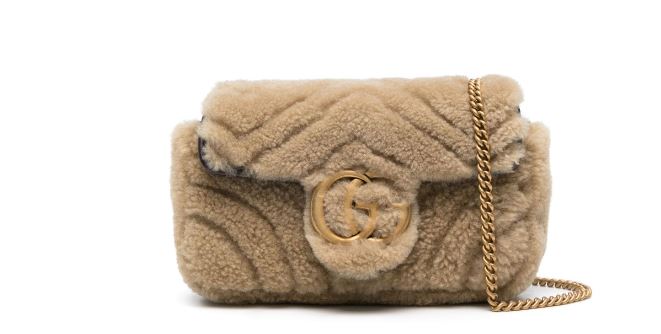 GUCCI Mini Lamb Shearling Handbag