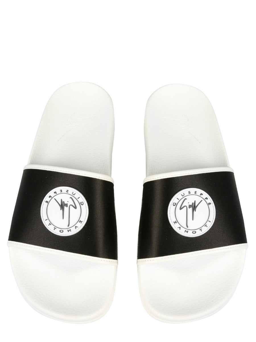 GIUSEPPE ZANOTTI Women's Double Strap Mini Rubber Slide Sandals